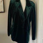 Inc international Stunning  Concepts Velour Green Button Jacket Blazer Photo 2
