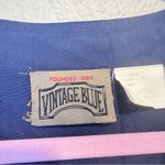 Vintage 90s Navy Blue Short Sleeve Button Down Dress Womens S Midi Casual Photo 8