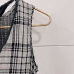 Free People  Distressed Hem Plaid Tank Top Size Small Photo 9