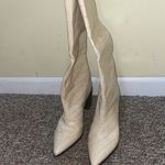 Schutz Womens  Maryana Block Crocodile High Heel Boots Embossed Leather Boot Photo 2