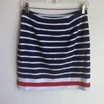 Banana Republic Striped Navy White Red Mini Skirt Size 2 Photo 1