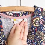 Boden • Button Through Jersey Dress mini empire waist floral cotton modal Blue Size 2 Photo 4