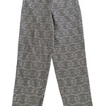 Talbots  Women's Vintage Silk Tapered‎ Pants Black Ornate Design Size 4 Photo 0