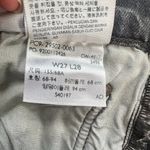 Levi's  Premium 501 Jeans Women 27x 28 Black Denim Button Fly Straight Distressed Photo 9