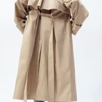 ZARA coat jacket overcoat trench duster long beige tan casual Photo 6