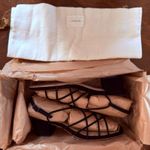 Doen Reve Block Heeled Sandal Black Suede Womens 37 NIB Size 6.5 Photo 6