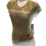 Alchemic Size Small “Let Change Happen” Sublimation Top. New With Tags Green Photo 0