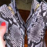 ANINE BING  Ava Cloudy Ankle Snakeskin Print Heeled Bootie Photo 3