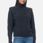 Skull Cashmere NWT  CHARCOAL CABLE KNIT TURTLENECK SWEATER Photo 0
