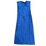 Atlein x RTR Plisse Midi Dress in Blue, Size S Blue Photo 6