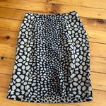 J. McLaughlin ☀️3/$25  small Sweater Skirt Tan Brown Navy Blue Animal Pencil Zip Photo 0