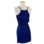 Young Fabulous and Broke  Blue Wrap Dress Mini Sleeveless V-Neck Satin Small NWT Photo 2