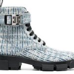 Givenchy  Terra 4G Denim Combat Boot size size 38 Photo 0