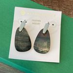 Kendra Scott  Womens Marty Mother-of-Pearl Drop Earrings Silver Black OS NWT‎ Photo 3