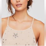 Free People Star Embellished Cami XS Beaded Tank Racerback Top Pink Photo 1