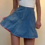 Vintage Denim Mini Skirt Orange Photo 0