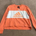Adidas  orange and white crew. Size M Photo 0
