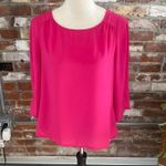 The Limited  Hot Pink Three Quarter Sleeve Light Weight Blouse Size S Photo 0