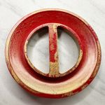 Vintage Plastic Metallic Scarf Slide Shirt Tie Bar Belt Buckle Gold Photo 5