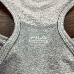 FILA  Women's Solid Pullover Lined Racerback Sports Bra Gray Size Medium Photo 2