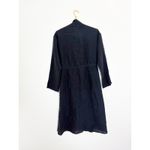 ZARA Navy Blue Cargo Trench Coat Size Medium Military Lightweight Photo 11