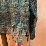 Coldwater Creek  Womens Jacket Tapestry Style Patchwork Floral Zip Up S/M Blue Photo 4