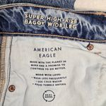 American Eagle Dreamy Drape Super High Baggy Wide Leg Blue Jeans Size 10 /30W Photo 6