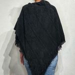 Charter Club  Black Raschel Knit Toggle Poncho Wrap Sz OS NWT Photo 10