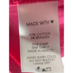 Arula Women's XL Button Up Shirt Tunic Dress Hot Pink Collared Barbiecore Preppy Photo 4