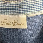 Bobbie Brooks Vintage Denim Maxi Dress Size L Snap Short Sleeve Roll Tab Midi Blue Size L Photo 1