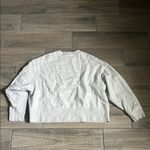 Gray Retro Graphic Sweatshirt with Ribbed Cuffs Photo 4