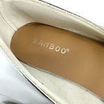 Bamboo  Mary Jane Flats Metallic Silver Size 8 Photo 8