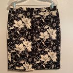 J.Crew  Black and White Floral Pencil Skirt Photo 0