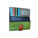 Original Prym Made In India Leather Boho Multicolor Colorblock Wallet Black Photo 3