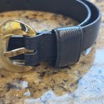 Liz Claiborne  Blue Lizard Embossed Genuine Leather Belt #2654 Womens Small VTG Photo 3