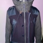 J.Crew  Parka Coat Burbridge Mixed Media Navy Charcoal Photo 11