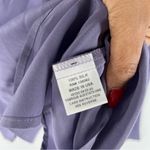 Lavender Brown Lightweight Silk Keyhole Cutout V Neck Flare Sleeve Blouse Photo 4