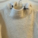 PINK - Victoria's Secret  Sherpa Fleece Hoodie Cream Size S Pockets Photo 5