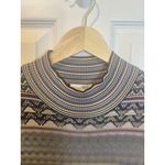Shoshanna Anthropologie Etta Dress XL Multicolor Fair Isle Stripe Sweater Knit Photo 3