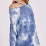 Wildfox I Need Huge Glass of Tequila Sweatshirt Cutout Cloud Blue Tie Dye S NWT Photo 1