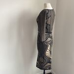 Hera Collection Black and Tan Geometric Pencil Skirt Set Womens Sz Large Photo 3