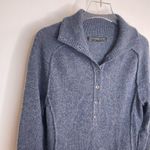 Peruvian Connection  Blue Gray Alpaca Vneck Button‎ Up Down Sweater Cardigan Xs Photo 1