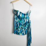 Hello Molly NWT  Your Happiness Strapless Mini Dress Blue & Green Lined Size 10‎ Photo 2