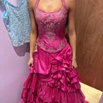 MARY's 3 Piece Pink Satin Prom Quincy Dress Set Photo 3