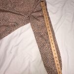 ZARA Basic Asymmetric Ruffle Blouse Size M Long Sleeve Polka Dot Pink Black Photo 8