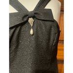 London Times  brocade patterned jeweled black cocktail dress size 10 Photo 1