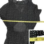 Princess Polly  Tie Front Polka Dot Mini Dress - Black - 6 Photo 4
