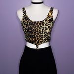 Zaful NEW  Leopard Print Scoop Neck Knotted Tankini Top Photo 5