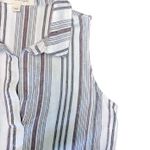 Cloth & Stone  linen blend striped v neck sleeveless midi dress size XS Photo 7