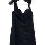 Alice McCALL  Goodvibes Tulle Tie Off Shoulder Fitted Mini Dress Black Size US 8 Photo 7